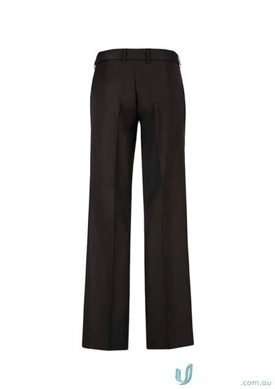 Black wide-leg trousers from FMV Ladies POLY Mid Rise Pant, perfect for uniforms