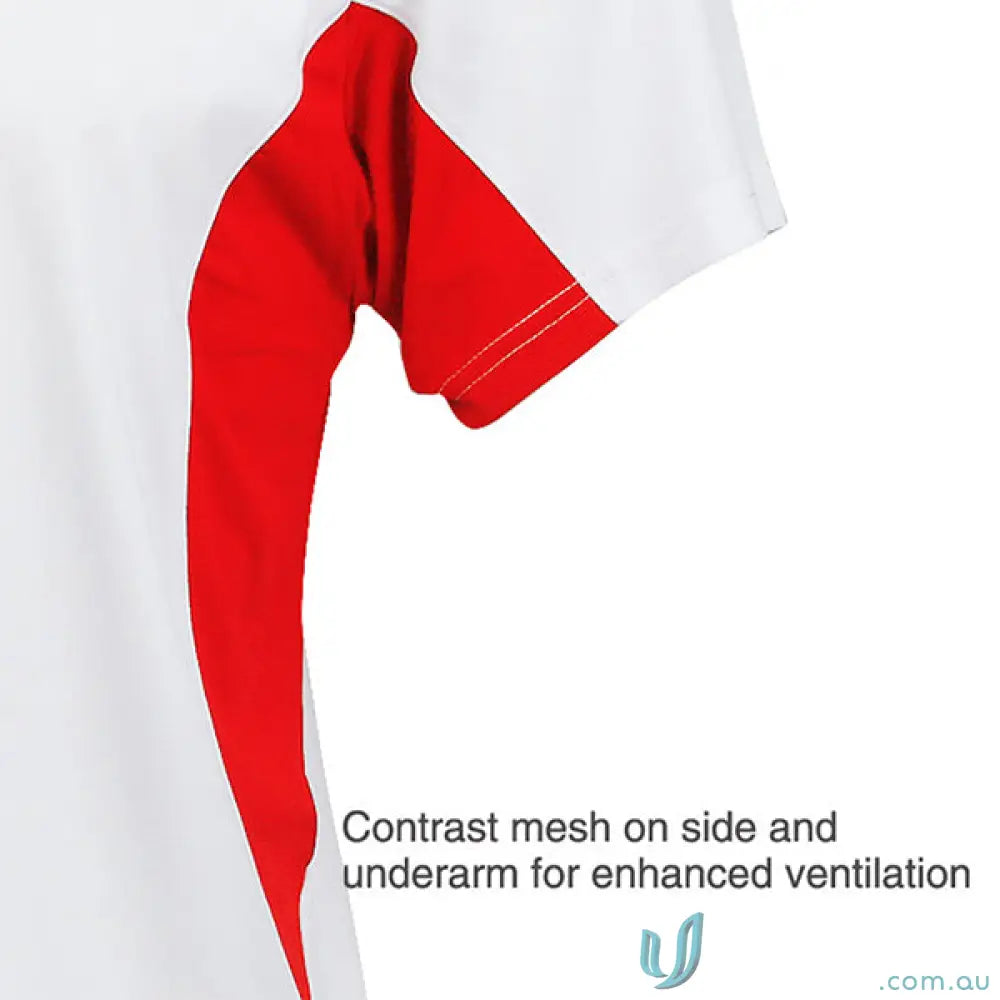 1061-PT 1061 Freshen Polo in Red/White