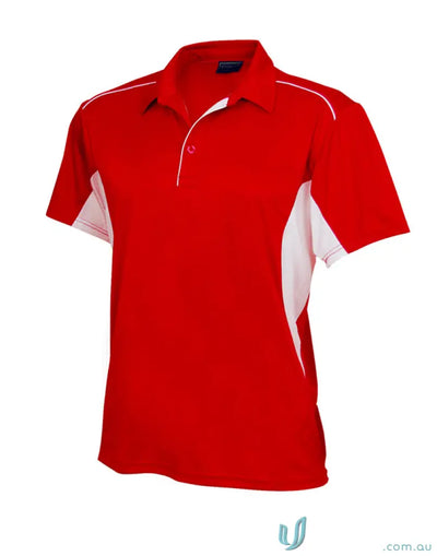 1061-PT 1061 Freshen Polo in Red/White
