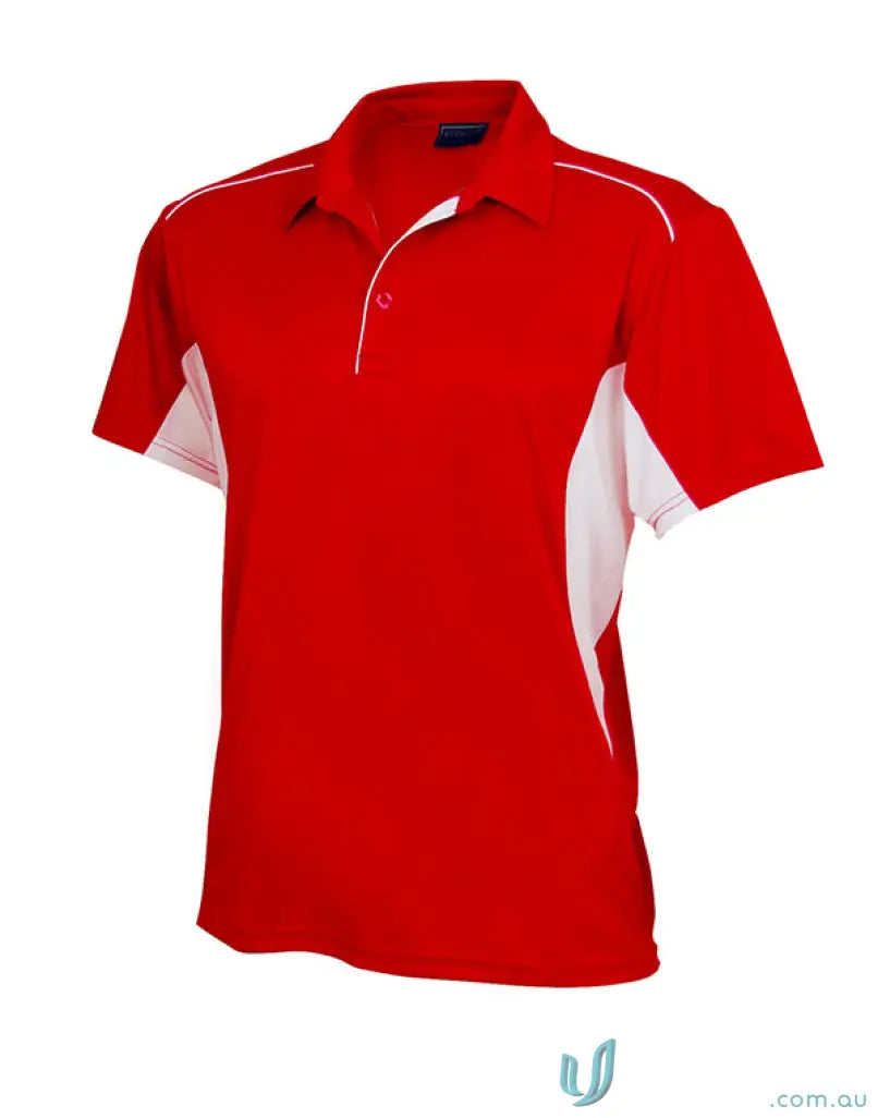 1061-PT 1061 Freshen Polo in Red/White