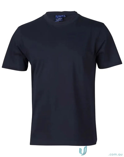 Navy blue Short Sleeve T-Shirt in combed cotton for uniforms and workwear looks