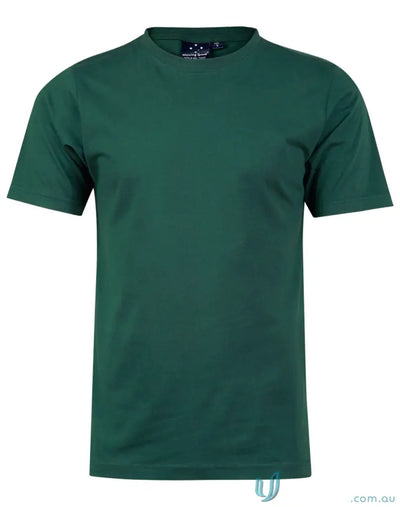 Green short-sleeved T-shirt from Full Colour Print Kids Semi Fit Tee made of soft combed cotton, perfect for uniforms or casual workwear