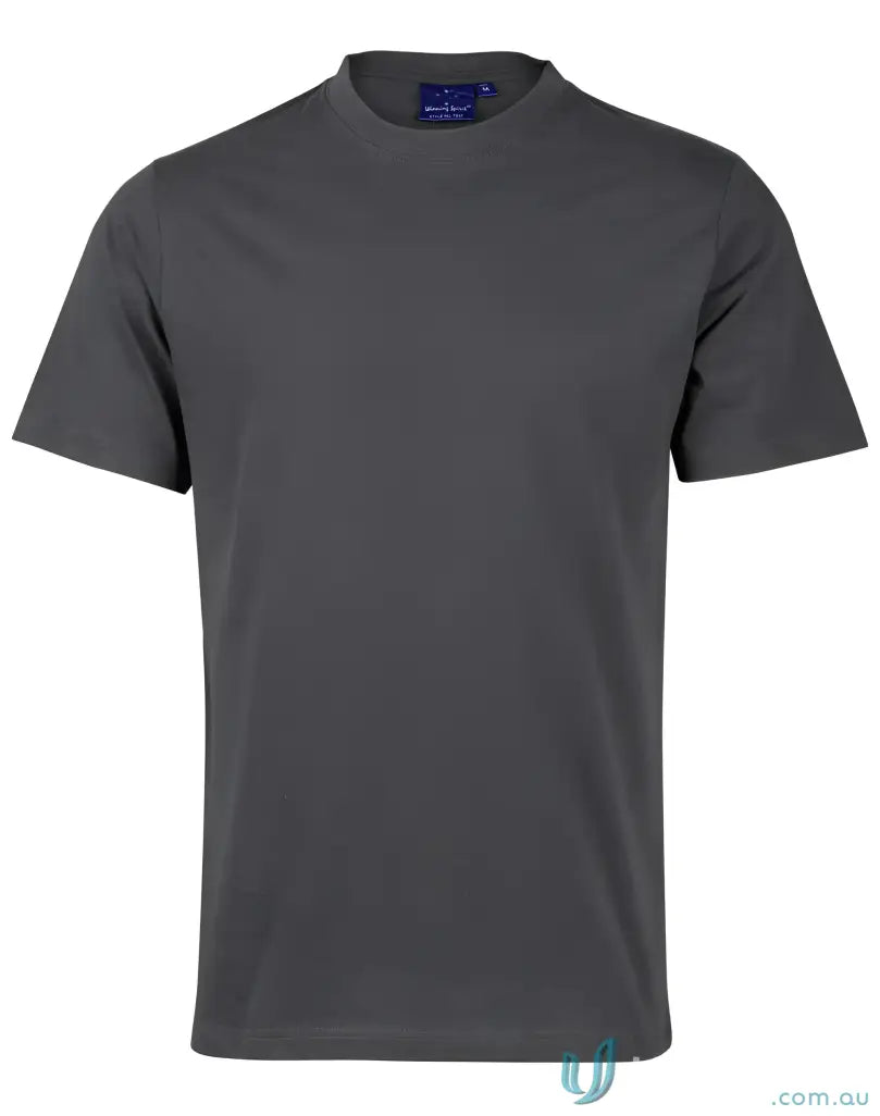 Gray short-sleeved combed cotton tee from Full Colour Print Ladies Semi Fit Tee for uniforms or workwear
