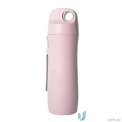 Pink insulated wheat straw water bottle from Grano 420ml biodegradable wheat straw product