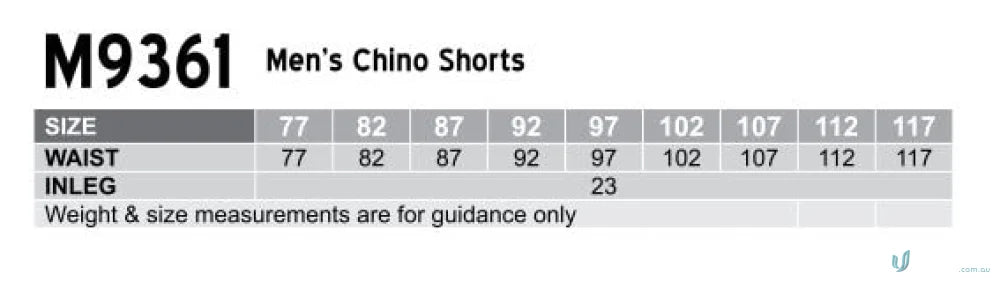 Mens Chino Shorts Size Chart for Housekeep Mens Chino Shorts, perfect fit info