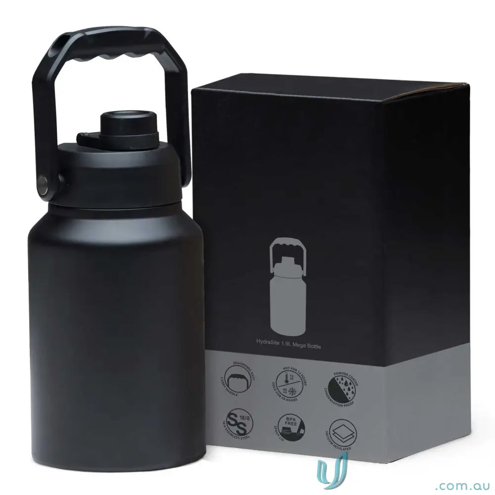1.9L water bottle IGHSMB HydraSite 1.9L Mega Bottle â€“ Durable Stainless Steel Water Container