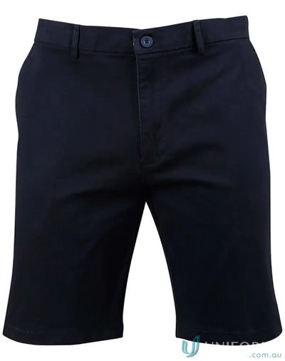 Navy blue IOP Mens Stretch SlimFit Boston Chino Shorts M9381 for a sleek look