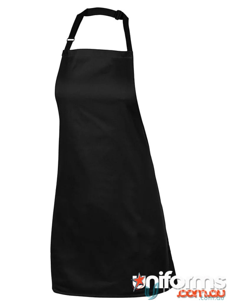 Black adjustable apron with neck strap, perfect workwear piece for work uniforms