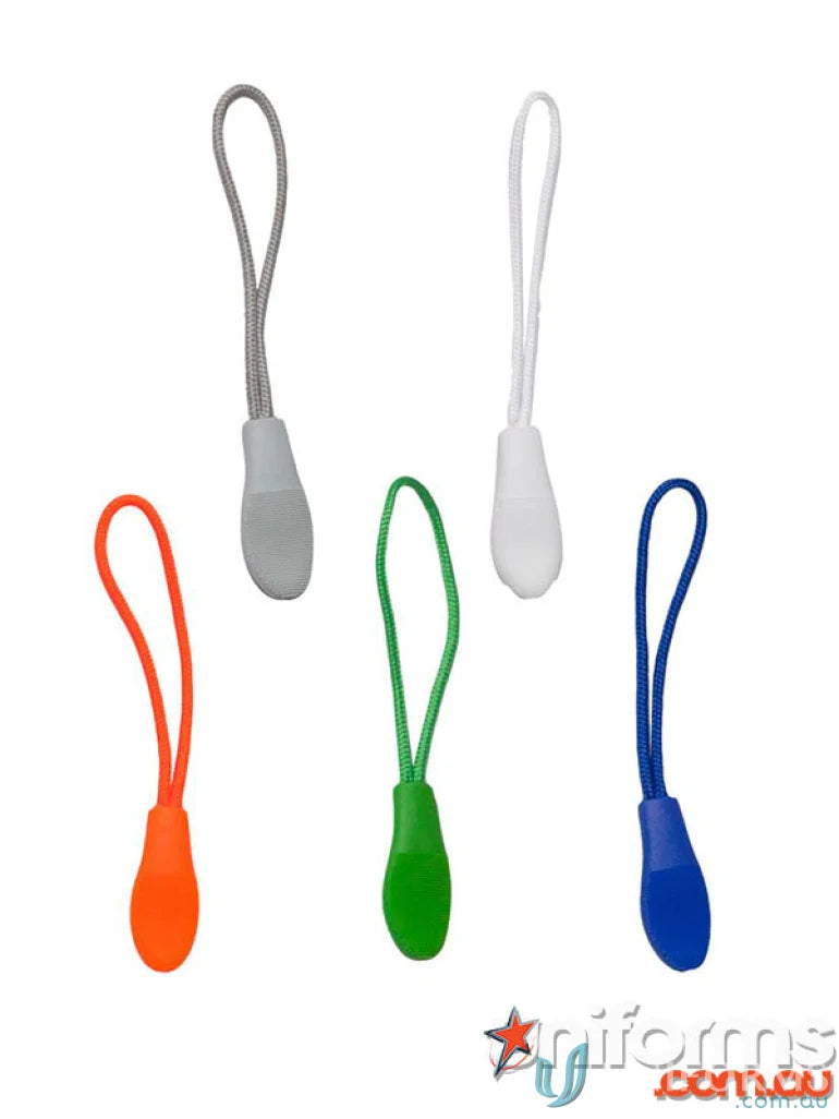 Colorful changeable zip puller with cord loops for JB’s Changeable Zip or puller 3CZP