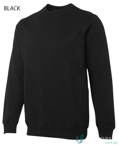 Black crewneck sweatshirt from JBs Fleecy Sweater, classic fit fleece sweater 3FS