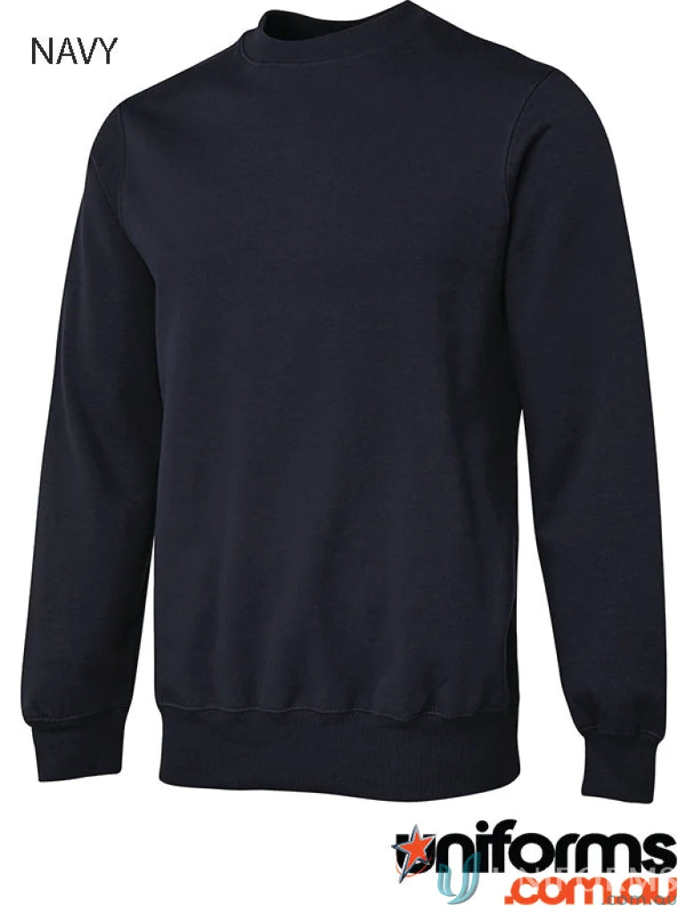 Navy blue JBs Fleecy Sweater in classic fit, perfect for comfy casual wear