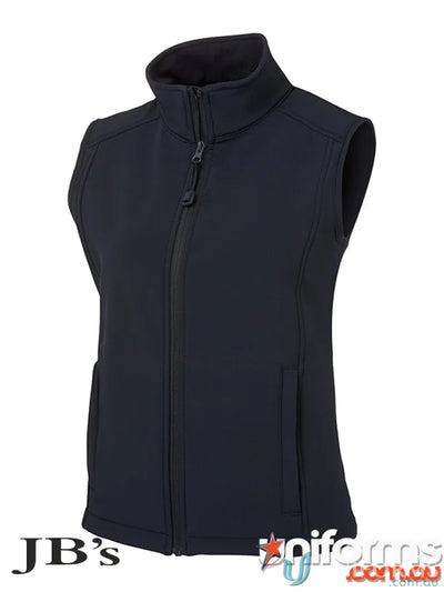 Jbs Ladies Layer Softshell Vest with full zip and side pockets for ladies layer softshell style