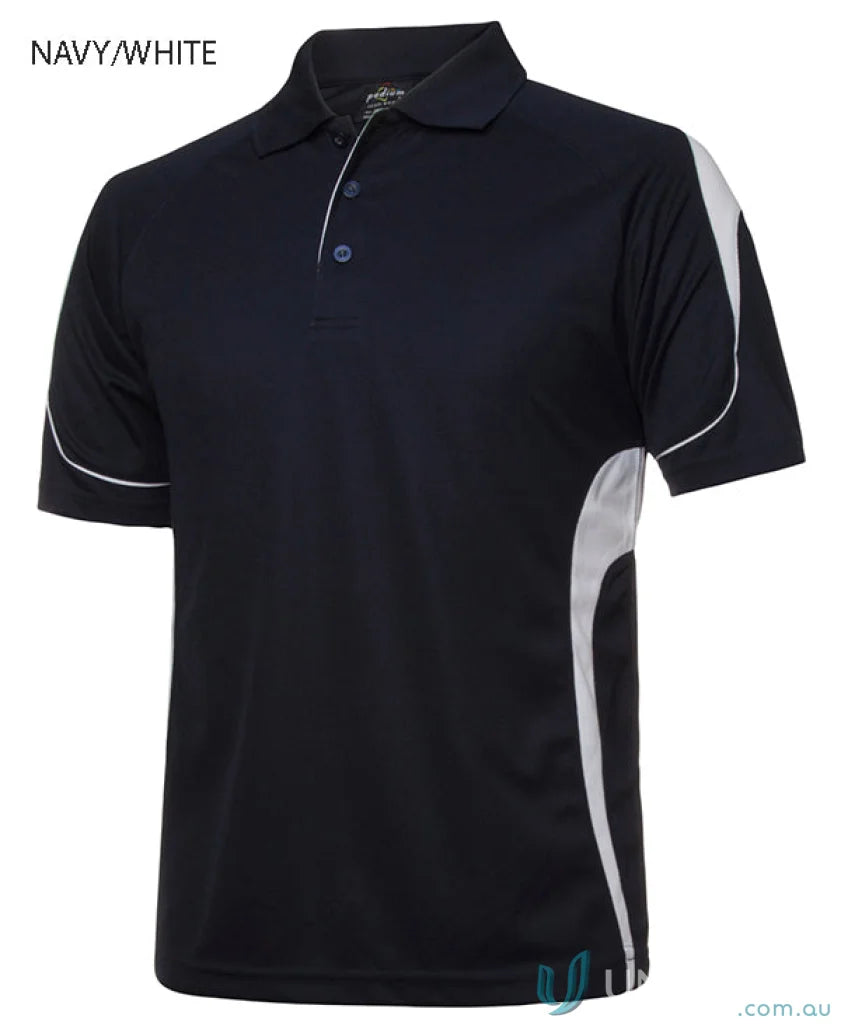 JBs Podium stay cool navy and white polo shirt perfect for urban fit style
