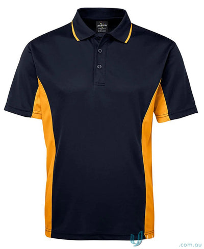 Navy and gold kids contrast polo shirt from JBs Podium Kids collection