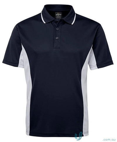 Kids contrast polo shirt in navy and white from JBs Podium Kids collection