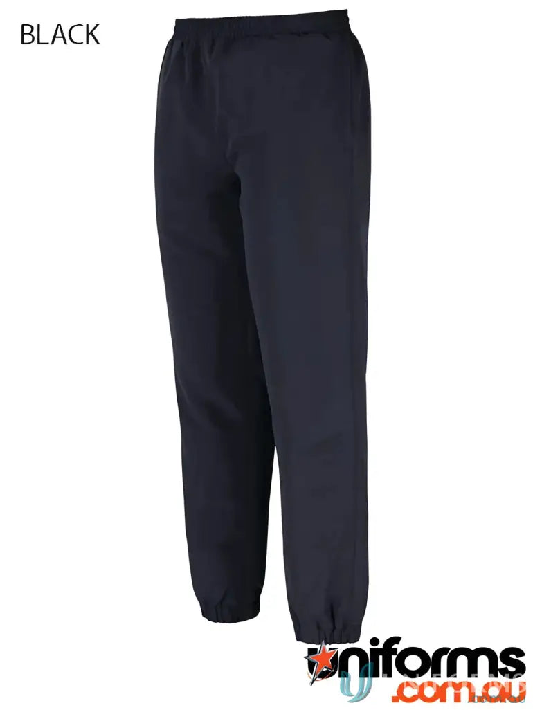 Black kids cuffed warm up pants with internal knee patch from JB’s Podium Kids