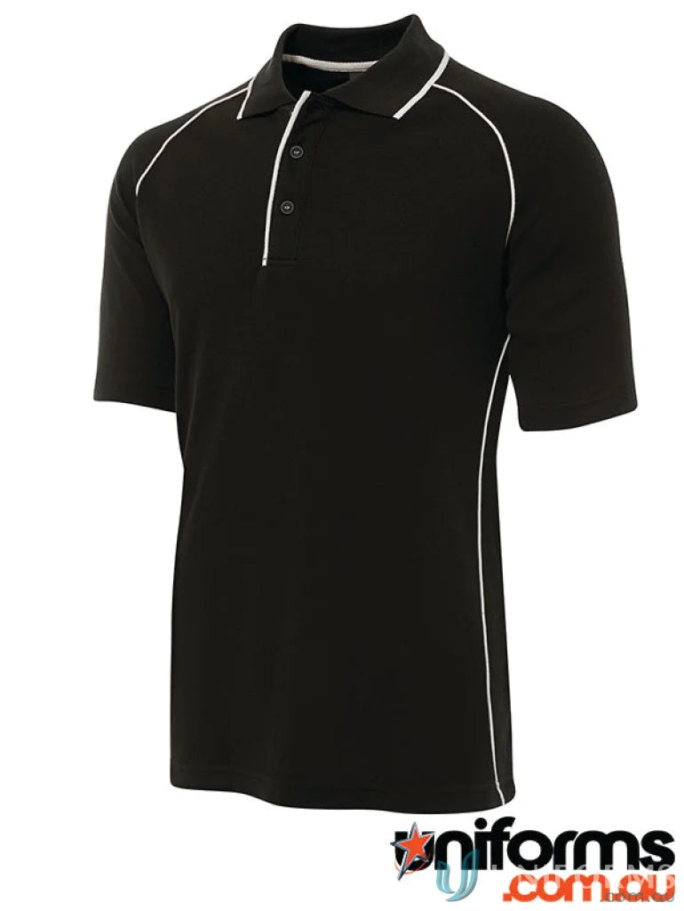 Black JBs Ragan Polo shirt with white trim perfect for casual wear