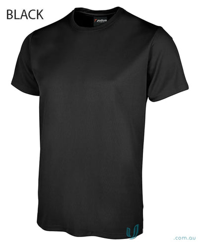 Black JBS Wear Podium Poly Tee with podium cool sun protection perfect for summer