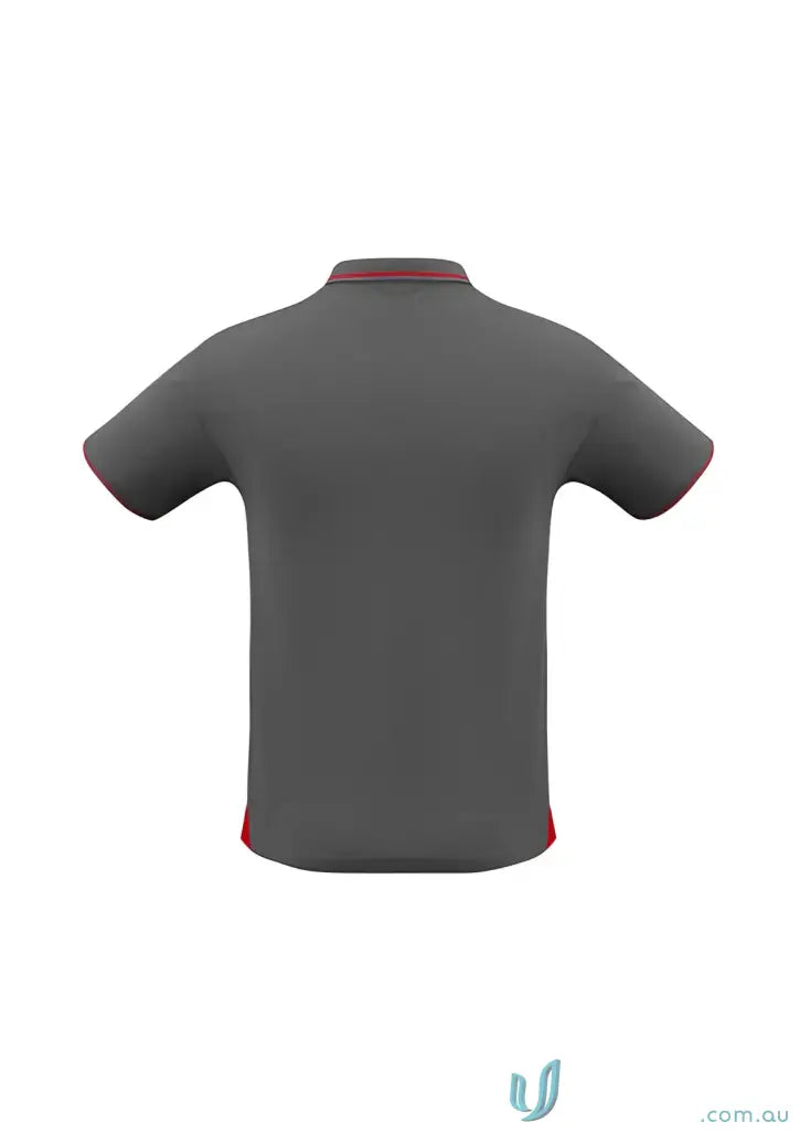 Gray Jet Polo with red trim from Biz Collection mens p226ms style