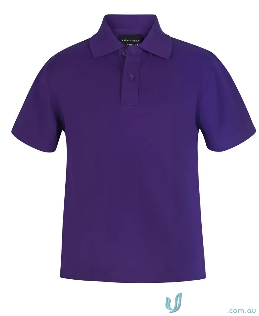 Junior 210 Polo by JBs Kids in classic fit, purple polo code 2KP with three-button placket