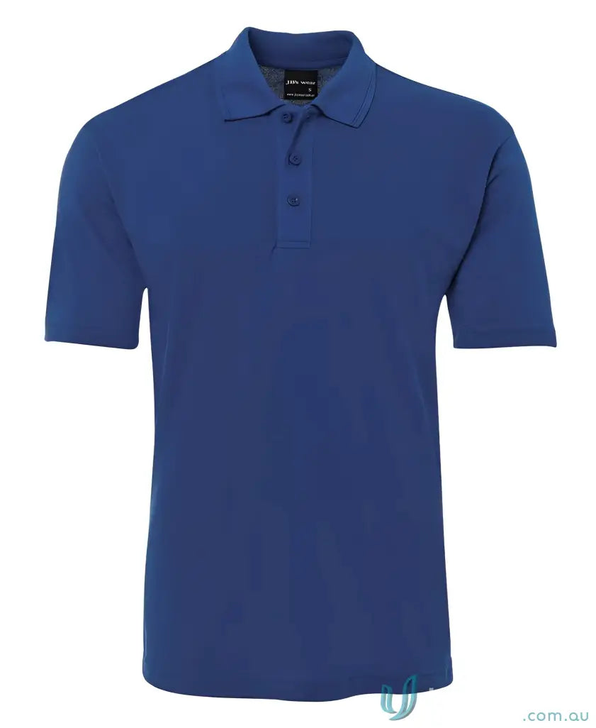 Blue short-sleeved polo shirt from Polo Code 2KP by JBs Kids in classic fit style