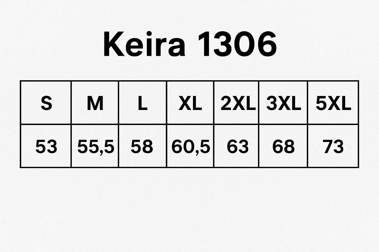 Keira Polo size chart