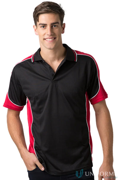 Kids Auburn Polo with cooldry moisture technology and stylish black and red design