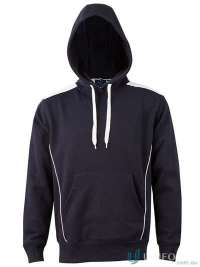 Kids Croxton Hoodie with navy blue and white contrast shoulder panels for kids workwear