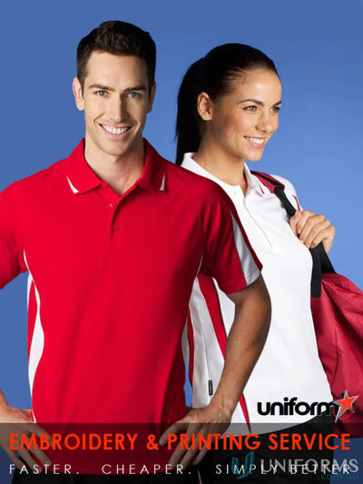3304-TI 3304 Kids Eureka Polo in Red/White