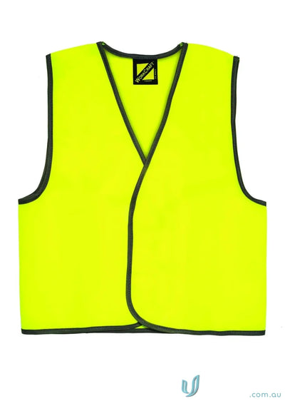 Kids HiVis Safety Vest with fluorescent yellow for outdoor education and workcraft kids hivis safety