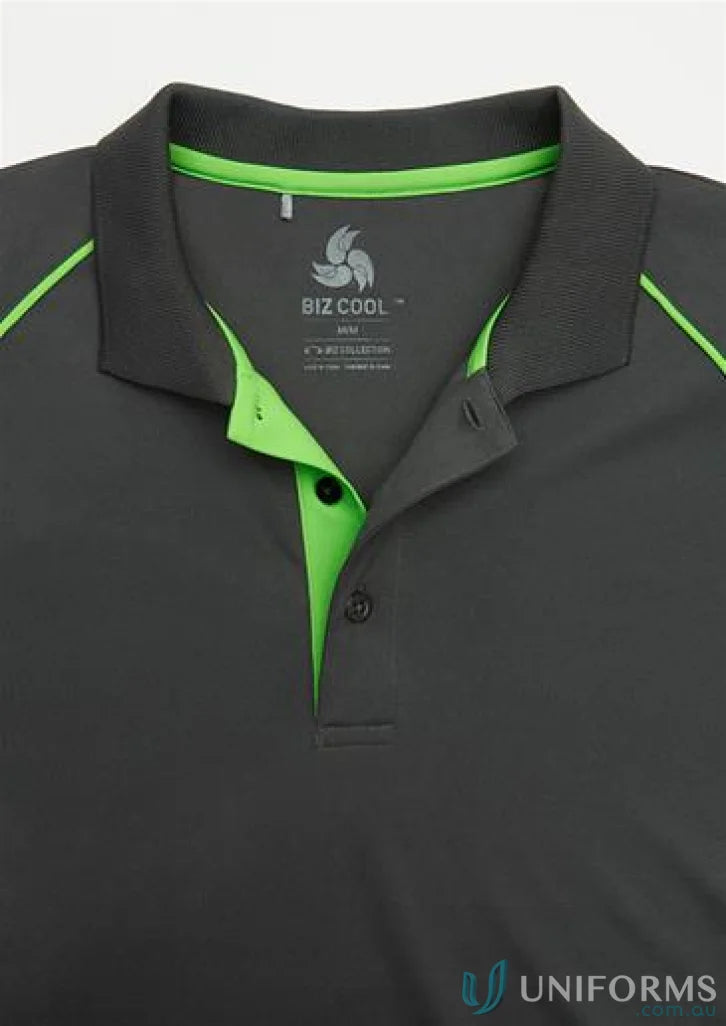 Gray and green kids razor polo shirt from Biz Collection Kids Collection Kids Razor