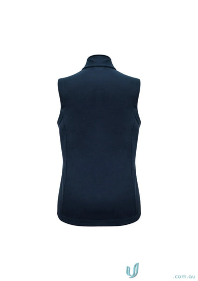Navy blue womens Apex vest with bonded textured fleece lining for max flexibility