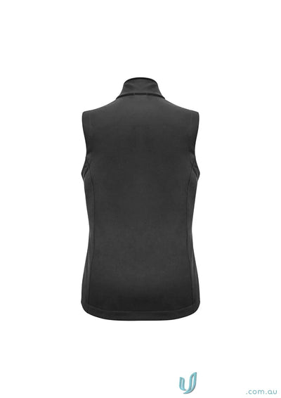 Womens Apex Vest with sleeveless black vest design and bonded textured fleece lining