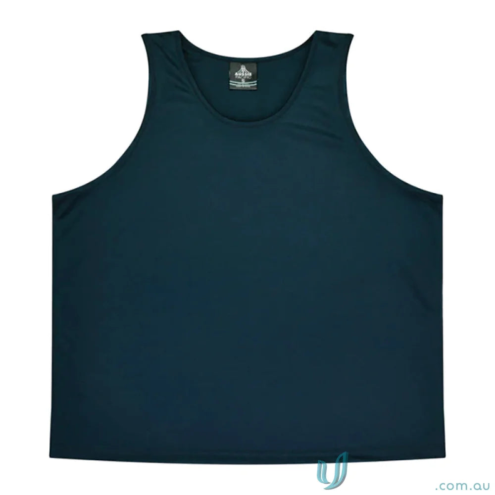 Ladies Botany Singlet sleeveless dark blue athletic shirt with comfortable fabric and sporty neck design