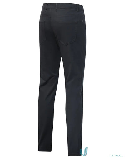 Black men’s dress pants in ladies jean style flexi chino pants jacquard weave