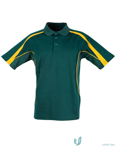 Green and gold Legend Polo short sleeve polo for men, perfect for PS53 Legend Mens truedry collection