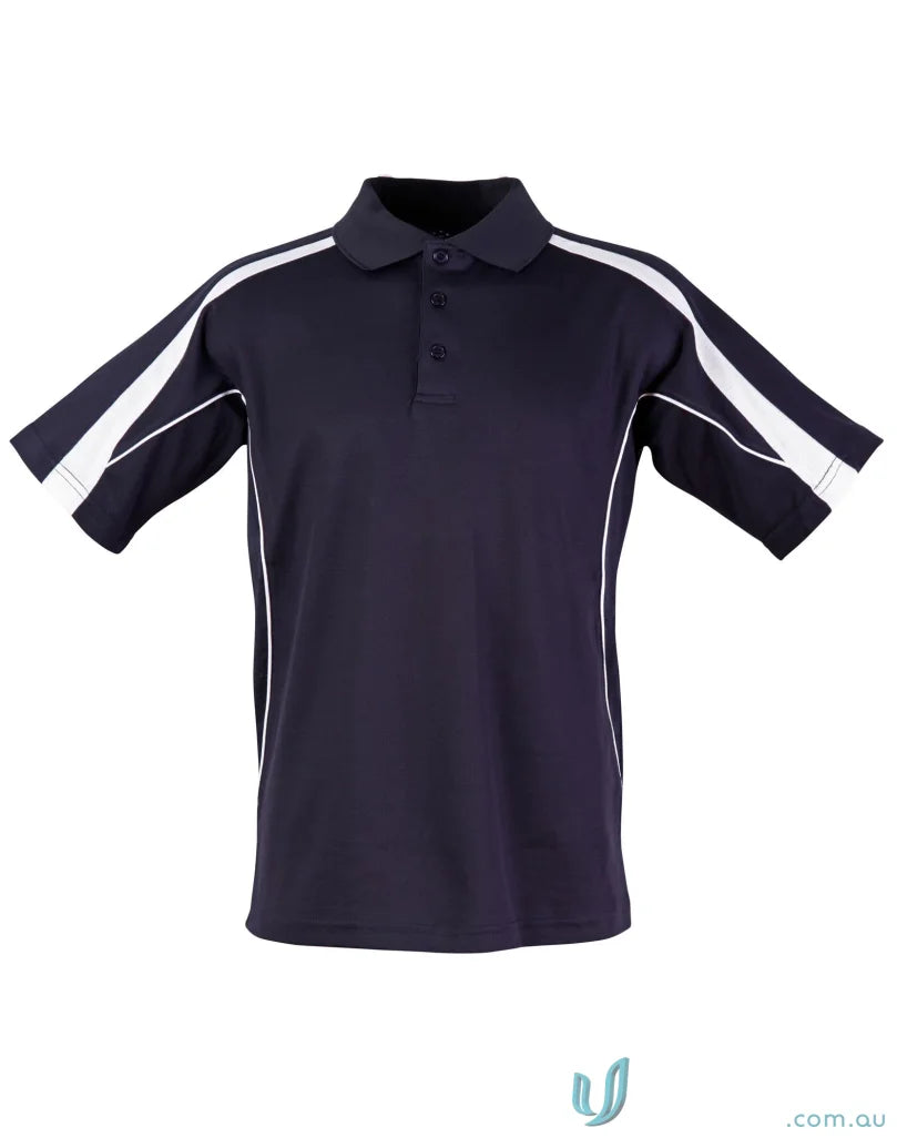 Navy Legend Polo short sleeve polo for men with white accents, PS53 Legend Mens Truedry