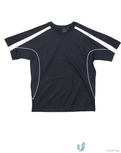 Legend Tee black athletic t-shirt with white accents perfect for work uniforms or casual wear