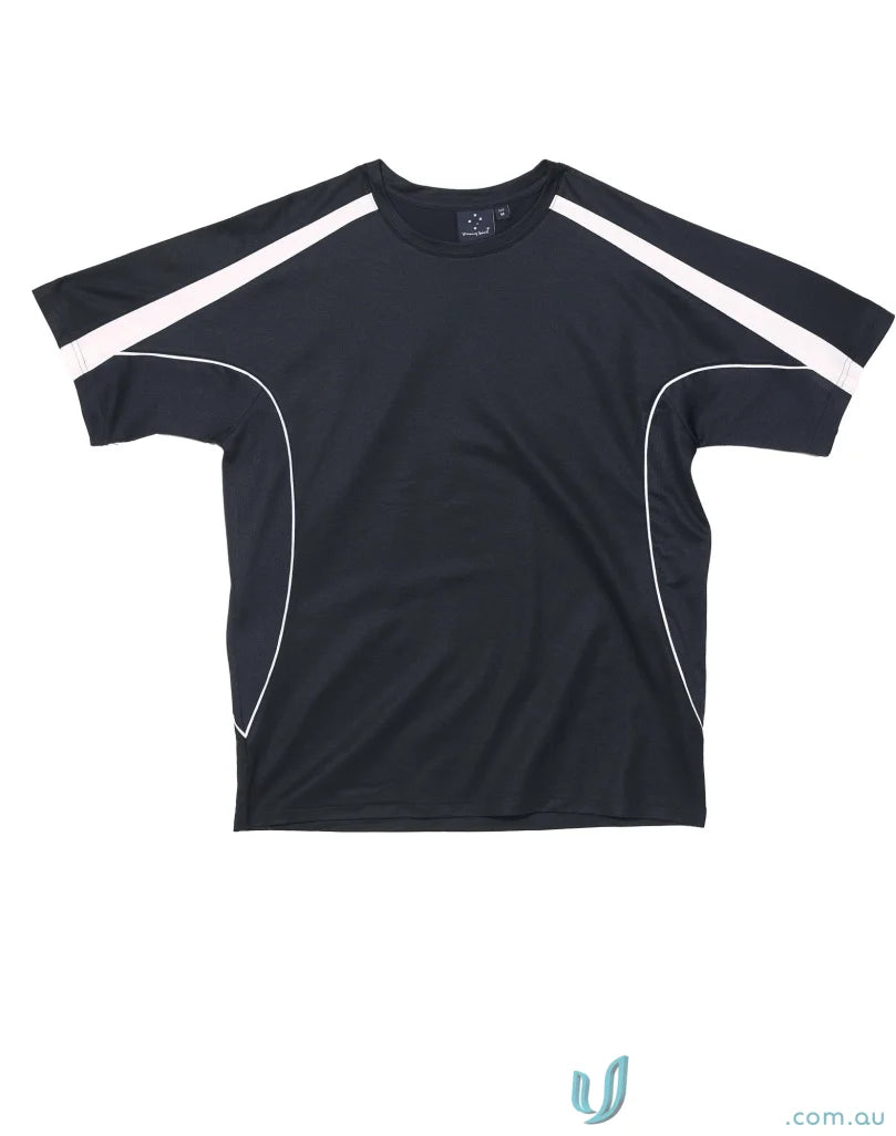 Legend Tee black athletic t-shirt with white accents perfect for work uniforms or casual wear