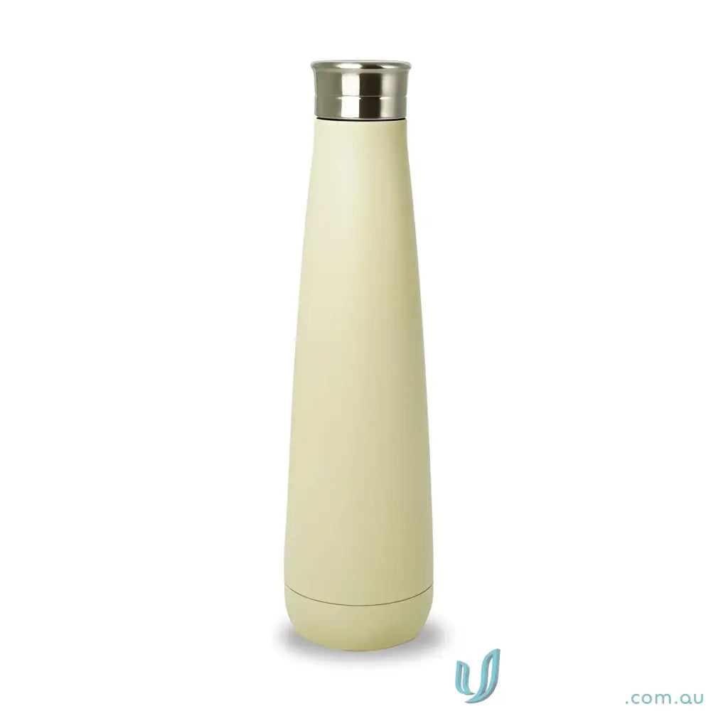 Cream-colored double-walled stainless steel water bottle from Lotus 500ml series