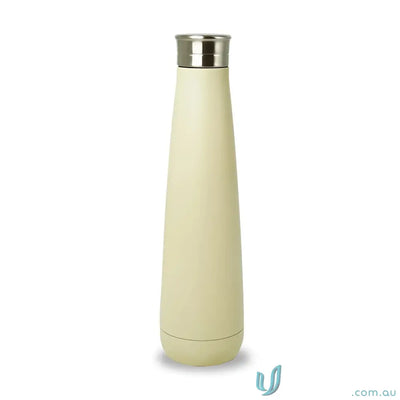 Cream-colored double-walled stainless steel water bottle from Lotus 500ml series