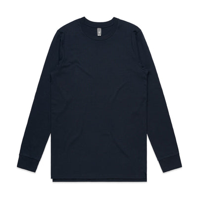 Black long-sleeved t-shirt with crew neck and ribbed cuffs, made of cotton.
