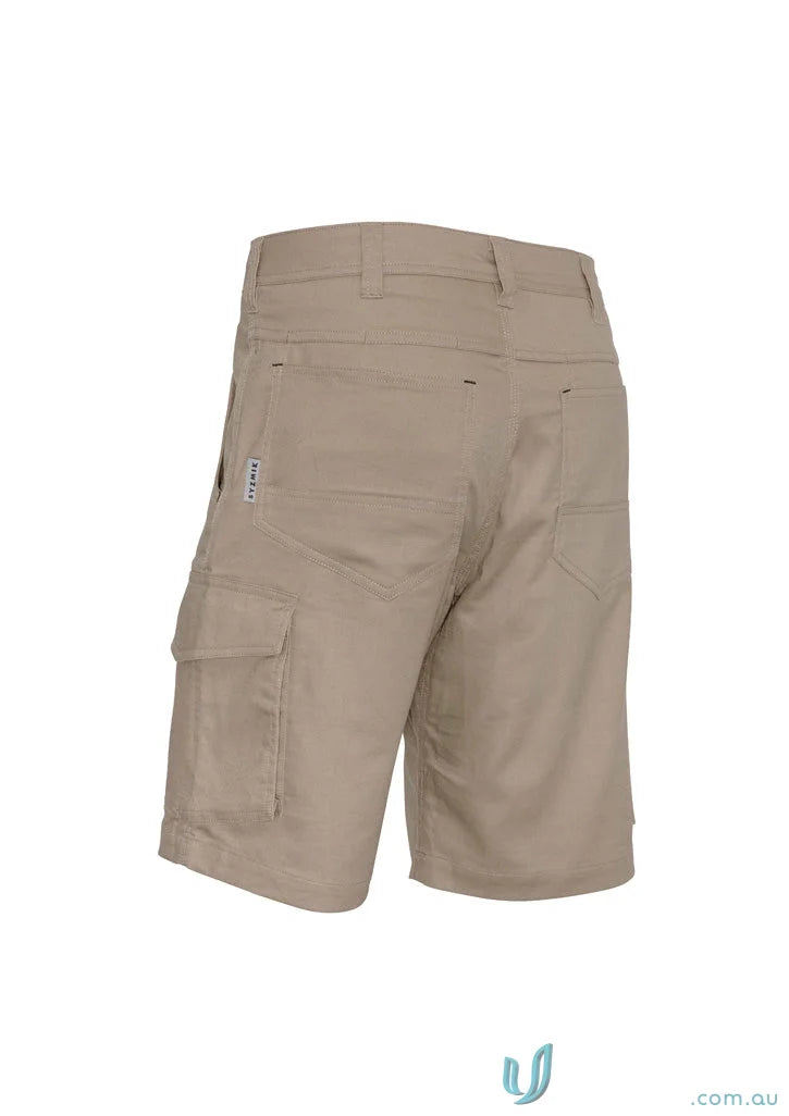 Mens Rugged Khaki Cargo Shorts from Syzmik with Cooling Vented ZS505 Design