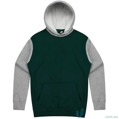 Green and gray Monash Hoodie in 7xl size, perfect for uniforms and workwear gear