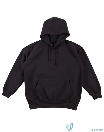 Black fleecy hoodie from MOQ100 Printed ADULT Hoodie, perfect for uniforms and workwear