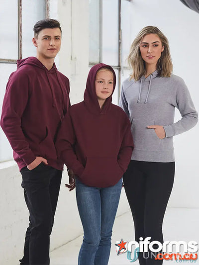 Three people in stylish hoodies, perfect for uniforms or casual workwear