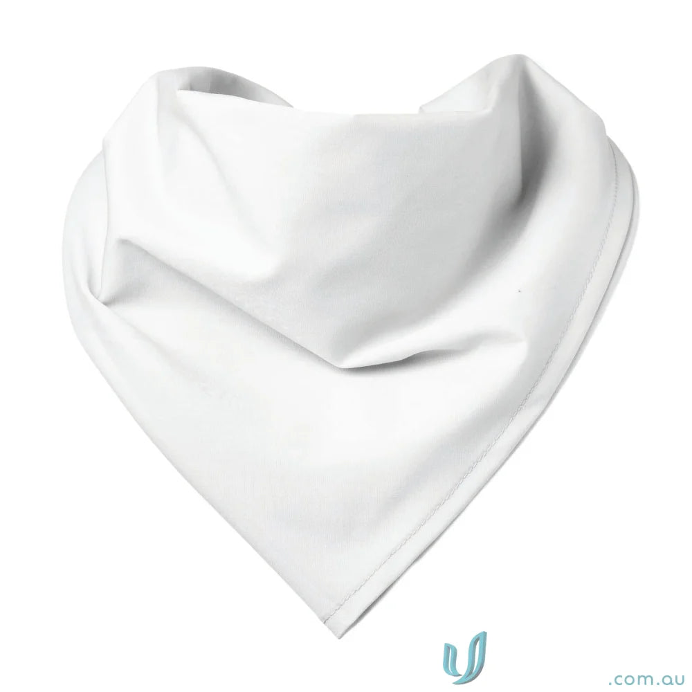 Plain white fabric bib with soft folds, perfect for hospitality teams workcraft neckerchief cc104