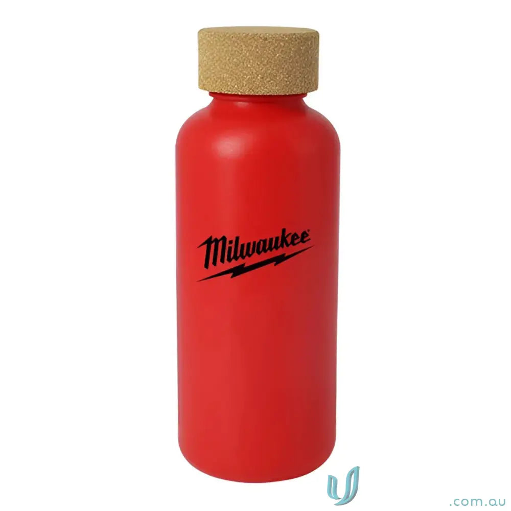 Red organic 650ml eco friendly water bottle with sugar cane natural cork cap