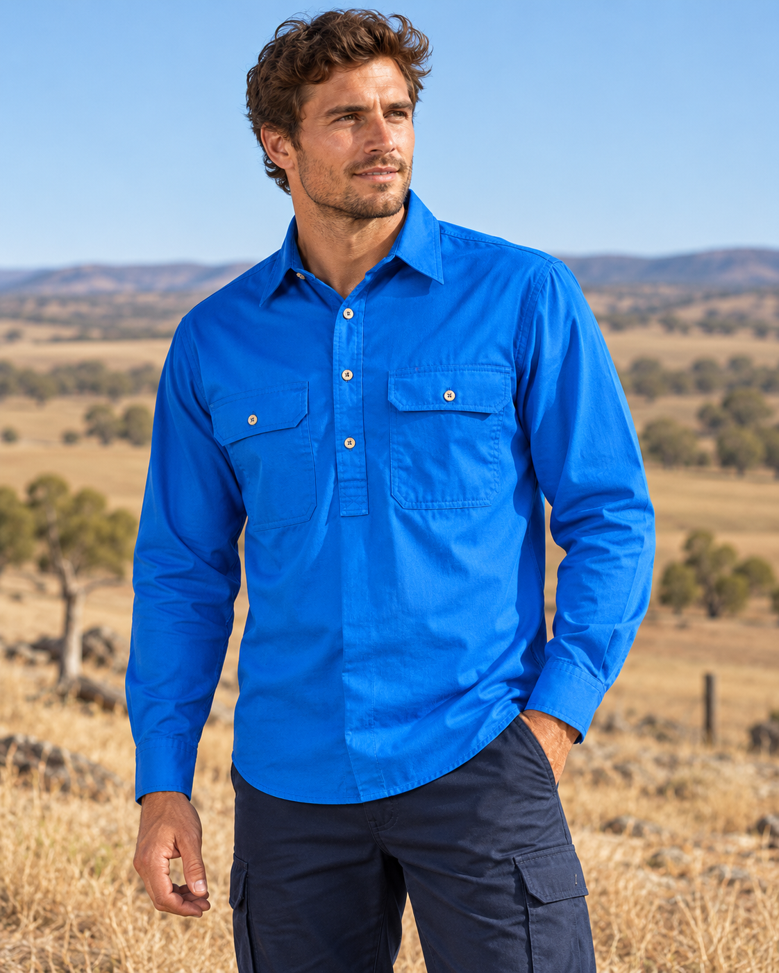 Pilbara Closed Front LS Shirt