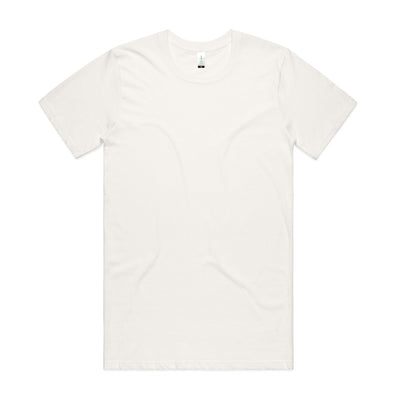 White v-neck t-shirt with short sleeves and a relaxed fit.